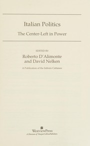 Cover of: Italian politics: the center-left in power