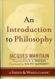 An introduction to philosophy