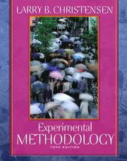 Cover of: Experimental Methodology