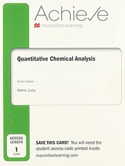 Cover of: Achieve for Quantitative Chemical Analysis (1-Term Access)