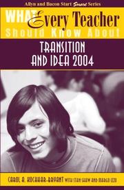 Cover of: What Every Teacher Should Know About Transition and IDEA 2004