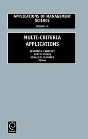 Cover of: Multi-criteria applications