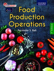 Cover of: Food Production Operations by Parvinder S. Bali
