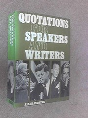 Cover of: Quotations for speakers and writers