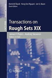 Cover of: Transactions on Rough Sets XIX