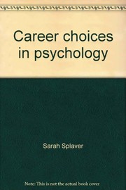 Cover of: Career choices in psychology