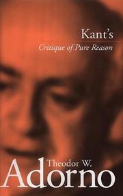 Cover of: Kants Critique of pure reason, 1959