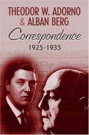 Cover of: Correspondence, 1925-1935