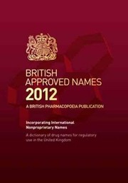 Cover of: British Approved Names 2012