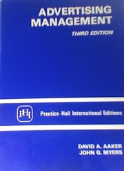 Cover of: Advertising management by David A. Aaker