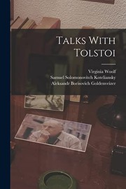 Cover of: Talks with Tolstoi