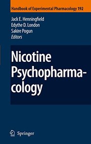Cover of: Nicotine Psychopharmacology