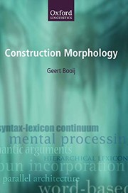 Cover of: Construction morphology