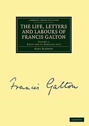 Cover of: Life, Letters and Labours of Francis Galton