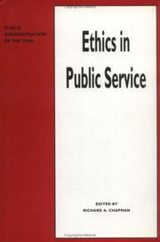 Cover of: Ethics in public service