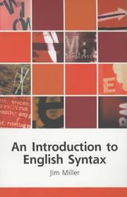 Cover of: An Introduction to English Syntax