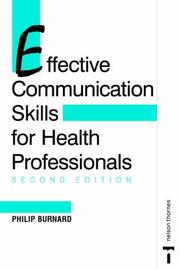 Cover of: Effective Communication Skills for Health Professionals