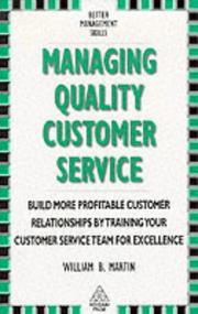 Cover of: Managing Quality Customer Service (Better Management Skills)