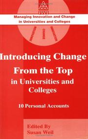 Introducing change 'from the top' in universities and colleges : 10 personal accounts