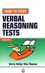Cover of: How to Pass Verbal Reasoning Tests