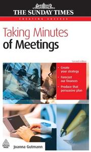 Cover of: Taking Minutes of Meetings (Creating Success)