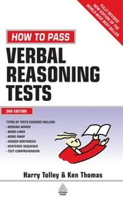 Cover of: How to Pass Verbal Reasoning Tests