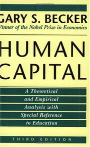 Human capital : a theoretical and empirical analysis, with special reference to education