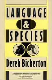 Cover of: Language & species