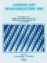 Cover of: Narrow Gap Semiconductors 1992: Proceedings of the 6th International Conference, 19-23 July 1992, University of Southampton, Uk