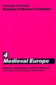 Cover of: University of Chicago Readings in Western Civilization, Volume 4: Medieval Europe (Readings in Western Civilization)