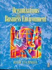 Cover of: Organizations and the business environment