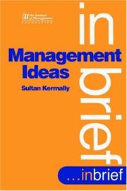 Cover of: Management ideas-- in brief