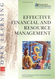 Effective financial and resource management : Manage Resources Diploma S/NVQ level 5