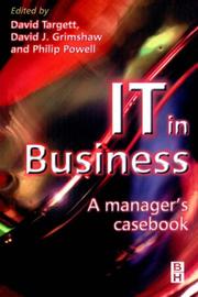 Cover of: IT in business: a manager's casebook