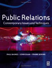 Public relations : contemporary issues and techniques