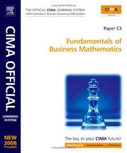 CIMA Certificate in Business Accounting. Paper C03, Fundamentals of business mathematics