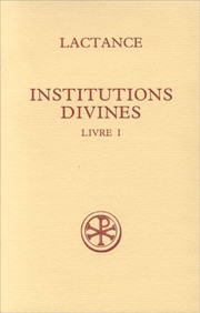Cover of: Institutions divines