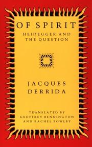 Of Spirit by Jacques Derrida
