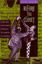 Before the closet by Allen J. Frantzen