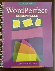 Cover of: WordPerfect essentials: 6.0 for DOS