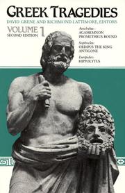 Cover of: Greek Tragedies, Volume 1 (Greek Tragedies) by 