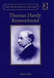 Cover of: Thomas Hardy Remembered (Nineteenth Century Series)