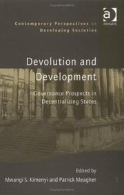 Devolution and development : governance prospects in decentralizing states