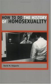 How to do the history of homosexuality