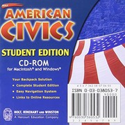 Cover of: American Civics Student Edition on CD-ROM (Holt)