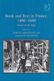 Book and text in France, 1400-1600 : poetry on the page