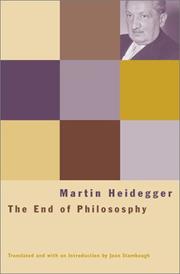 Cover of: The end of philosophy by Martin Heidegger