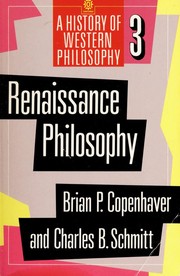 Cover of: Renaissance philosophy: A History of Western Philosophy 3