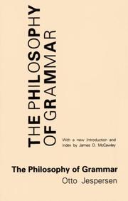 Cover of: The philosophy of grammar