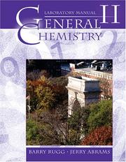 Cover of: General Chemistry Ii Laboratory Manual